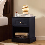 Dusklia - Ruby 1 Drawer Nightstand - Midnight