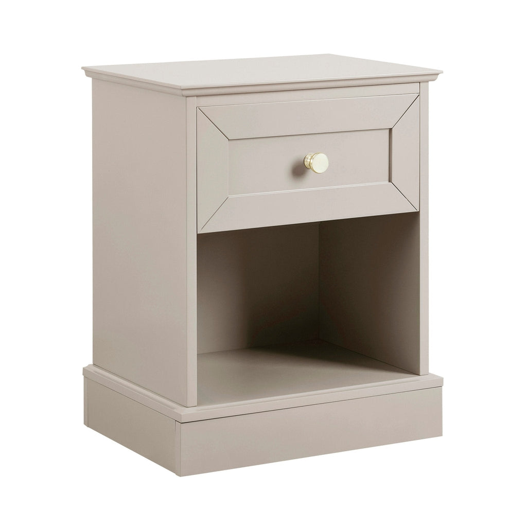 Dusklia - Ruby 1 Drawer Nightstand - Taupe