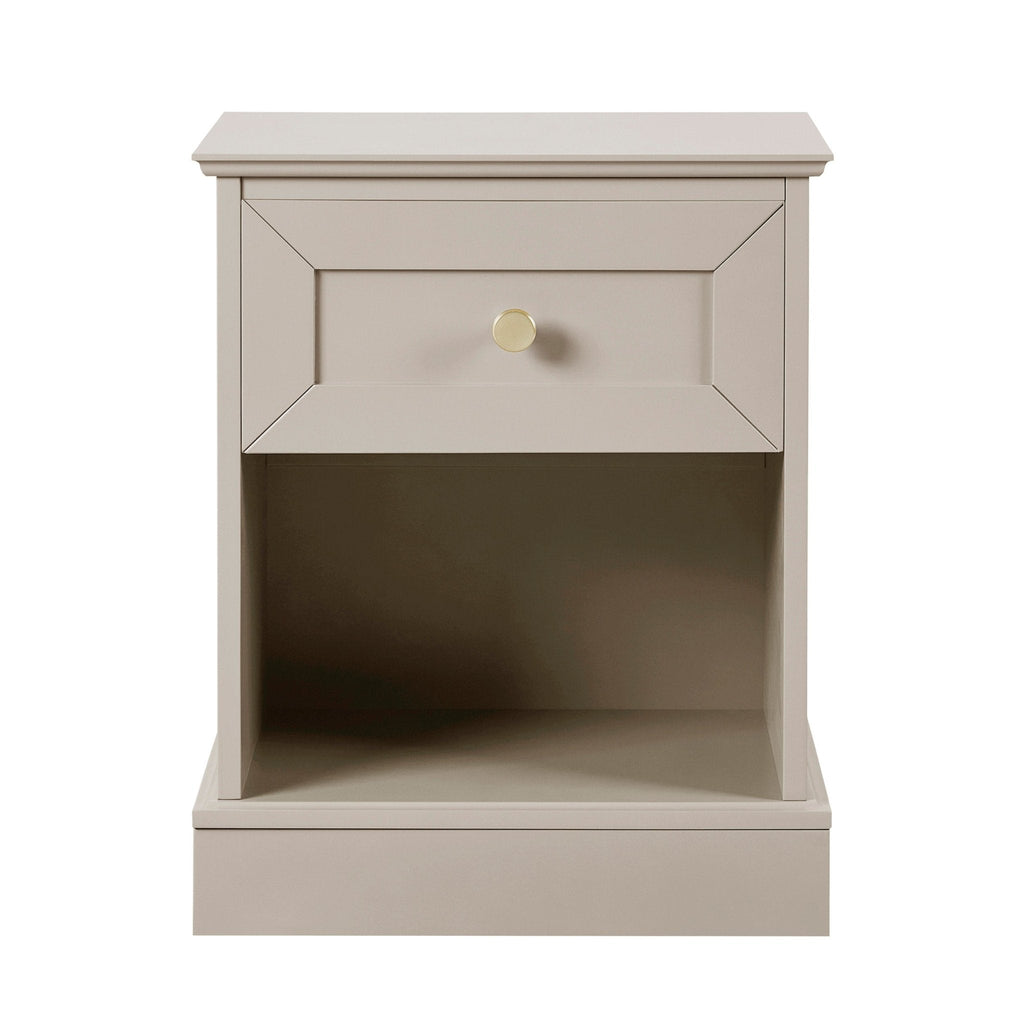 Dusklia - Ruby 1 Drawer Nightstand - Taupe