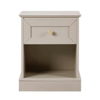 Dusklia - Ruby 1 Drawer Nightstand - Taupe