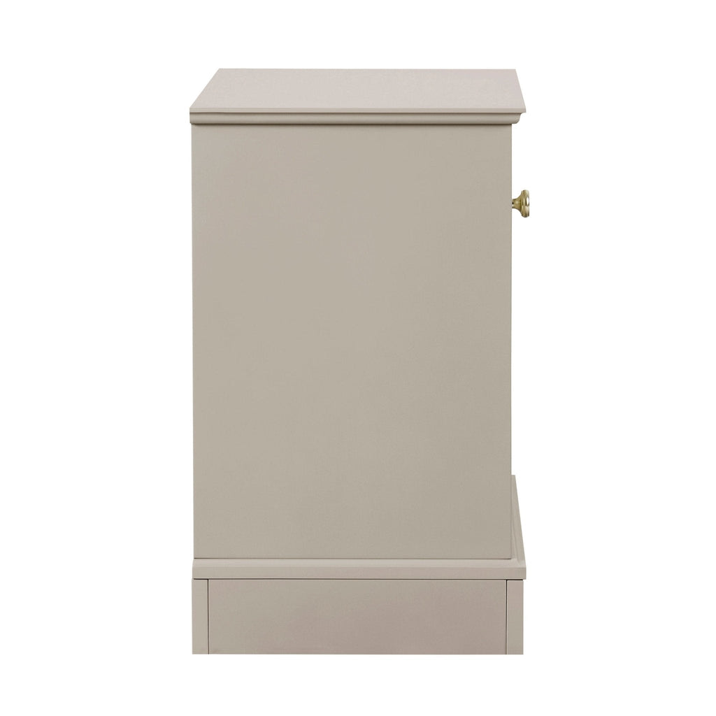Dusklia - Ruby 1 Drawer Nightstand - Taupe