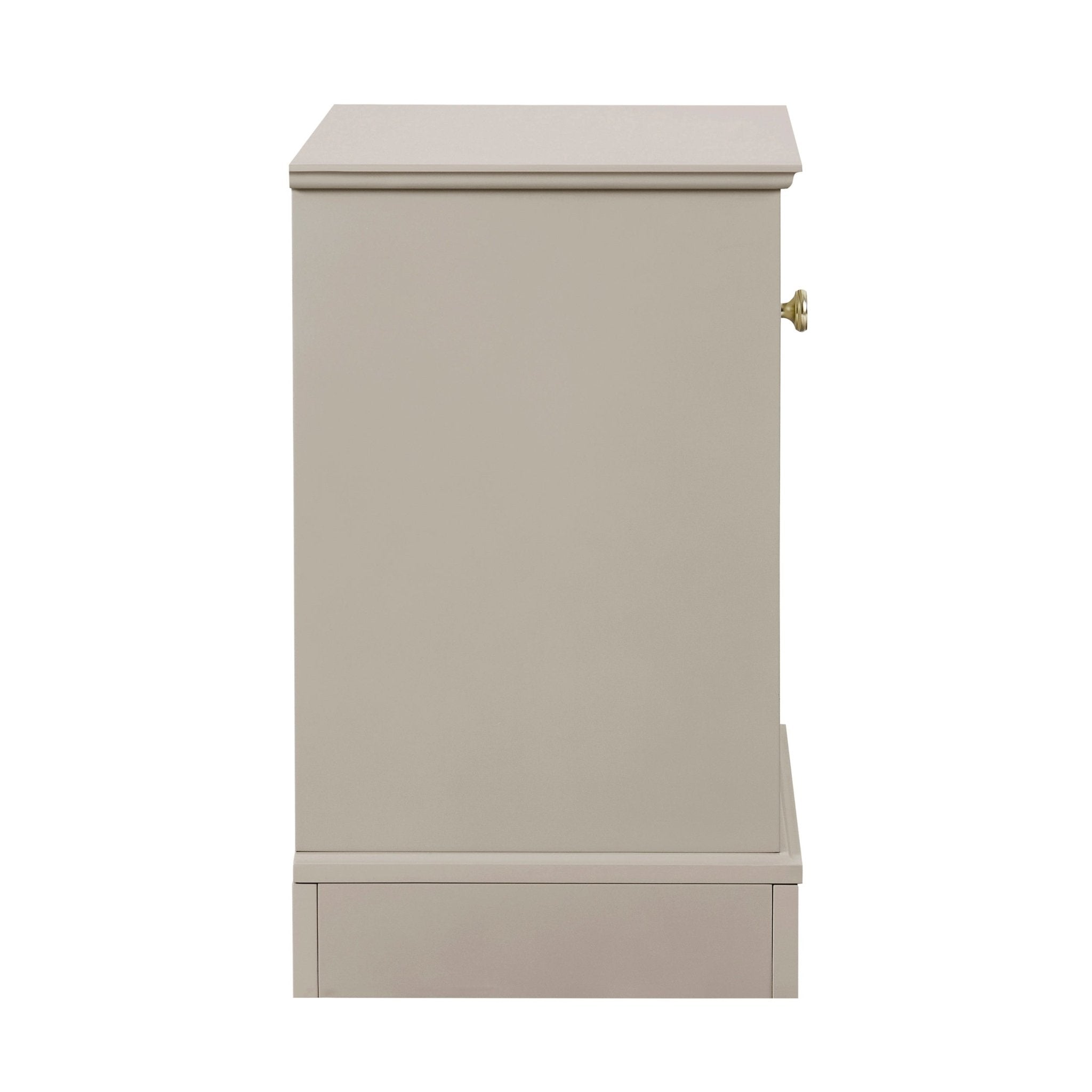Dusklia - Ruby 1 Drawer Nightstand - Taupe