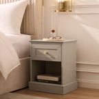 Dusklia - Ruby 1 Drawer Nightstand - Taupe