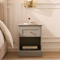 Dusklia - Ruby 1 Drawer Nightstand - Taupe
