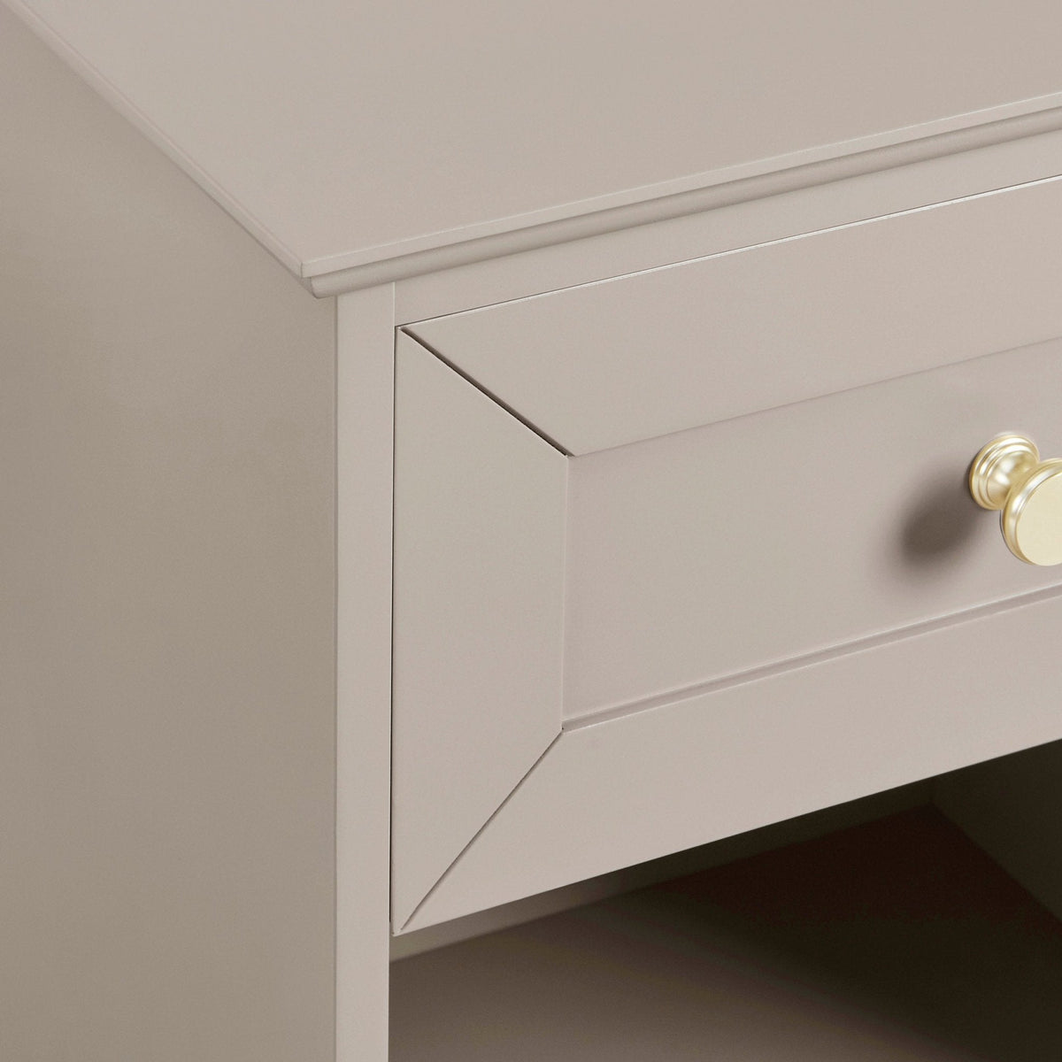 Dusklia - Ruby 1 Drawer Nightstand - Taupe