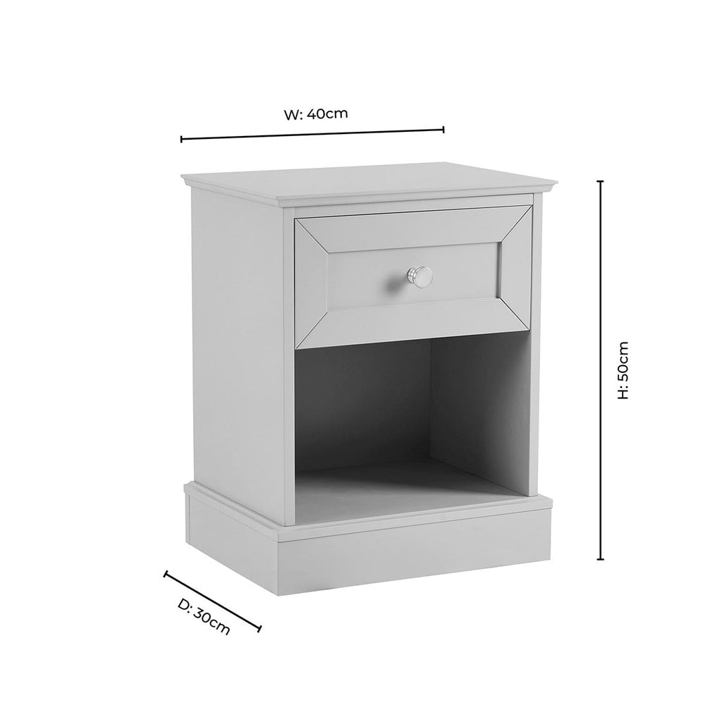 Dusklia - Ruby 1 Drawer Nightstand - Cream