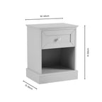 Dusklia - Ruby 1 Drawer Nightstand - Cream