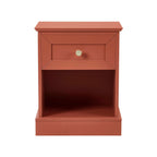 Dusklia - Ruby 1 Drawer Nightstand - Terracotta