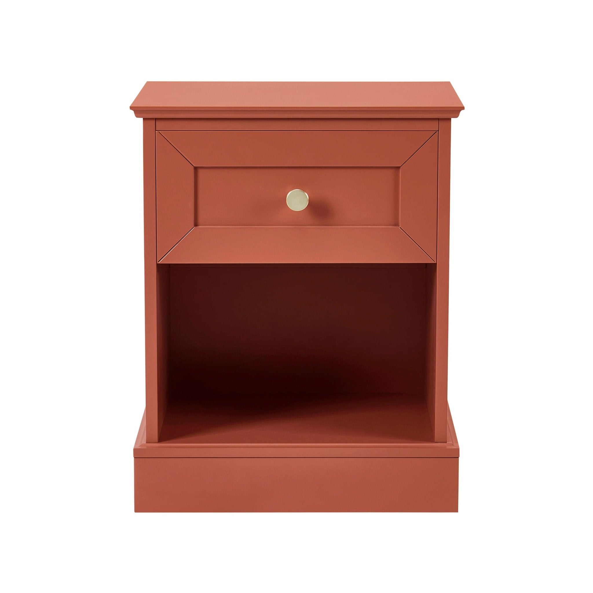 Dusklia - Ruby 1 Drawer Nightstand - Terracotta