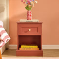 Dusklia - Ruby 1 Drawer Nightstand - Terracotta