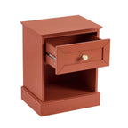 Dusklia - Ruby 1 Drawer Nightstand - Terracotta