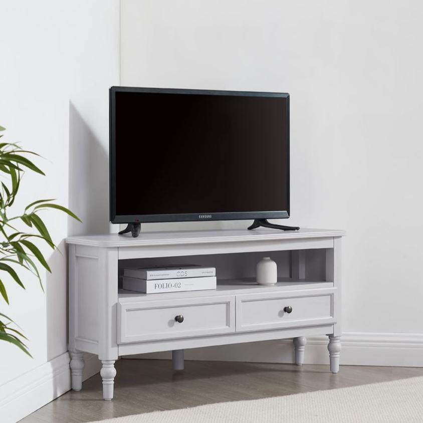 Dusklia - Ruby 100cm Corner TV Unit - Washed Stone