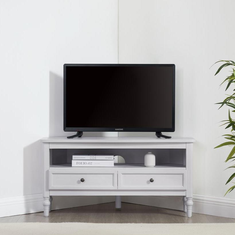 Dusklia - Ruby 100cm Corner TV Unit - Washed Stone