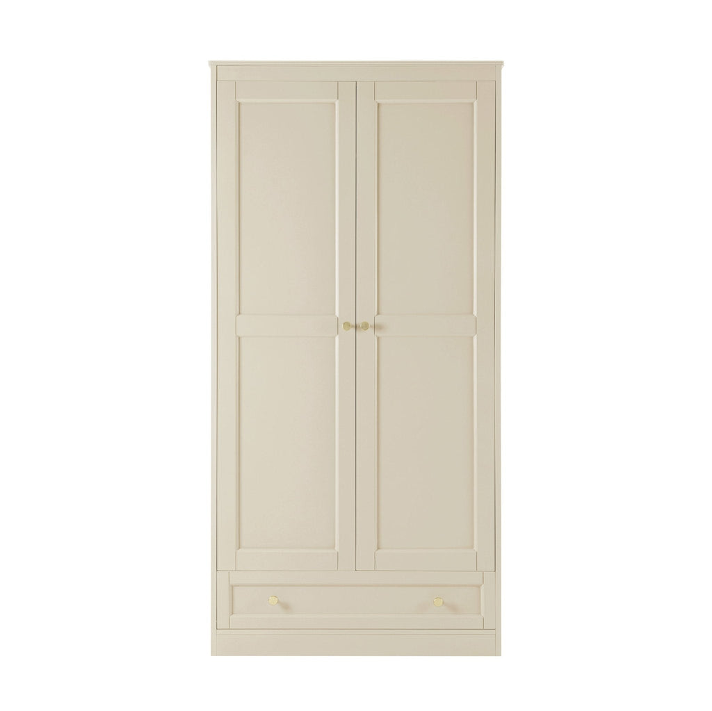 Dusklia - Ruby 2 Door Wardrobe with Drawer - Cream