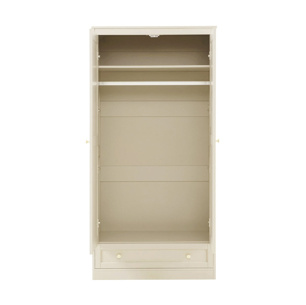 Dusklia - Ruby 2 Door Wardrobe with Drawer - Cream
