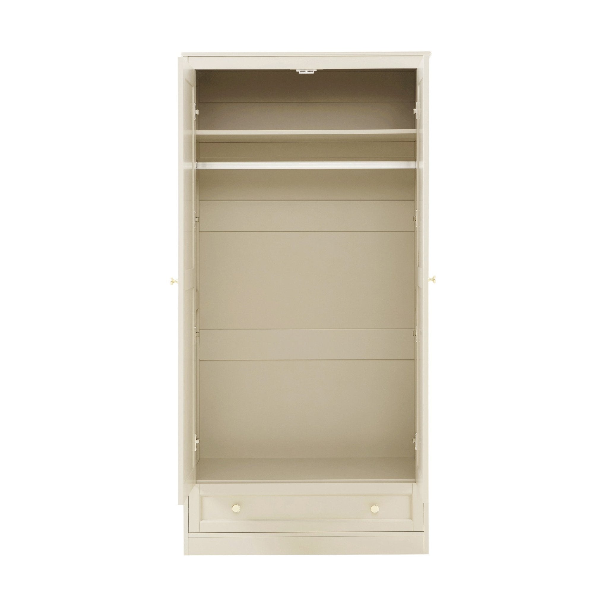 Dusklia - Ruby 2 Door Wardrobe with Drawer - Cream