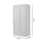 Dusklia - Ruby 2 Door Wardrobe with Drawer - Sky Blue