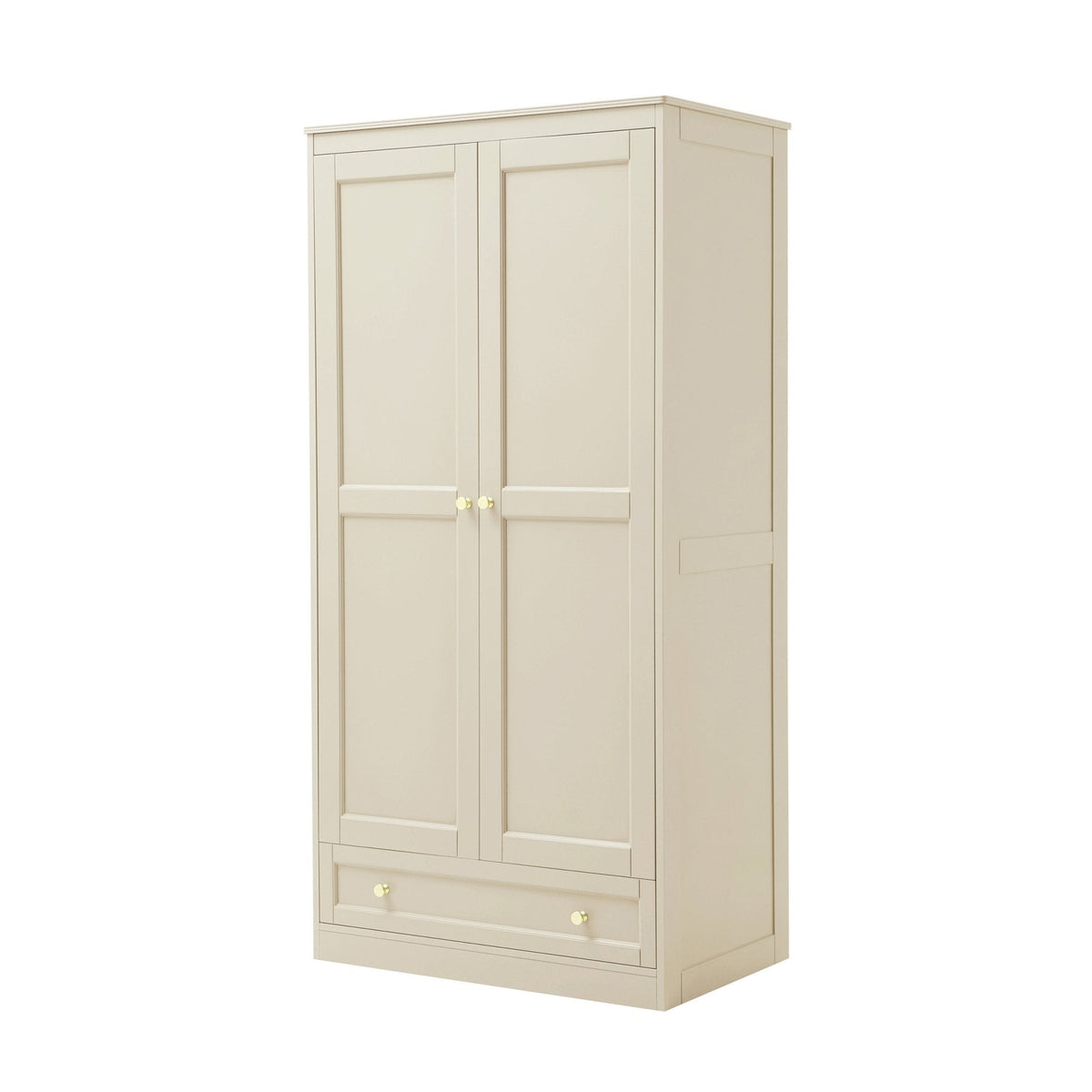 Dusklia - Ruby 2 Door Wardrobe with Drawer - Cream