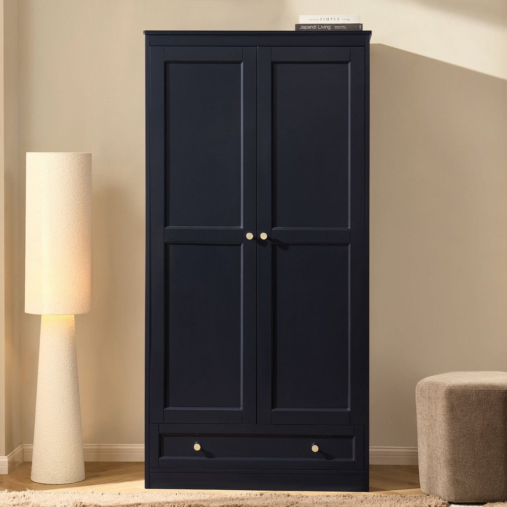 Dusklia - Ruby 2 Door Wardrobe with Drawer - Midnight