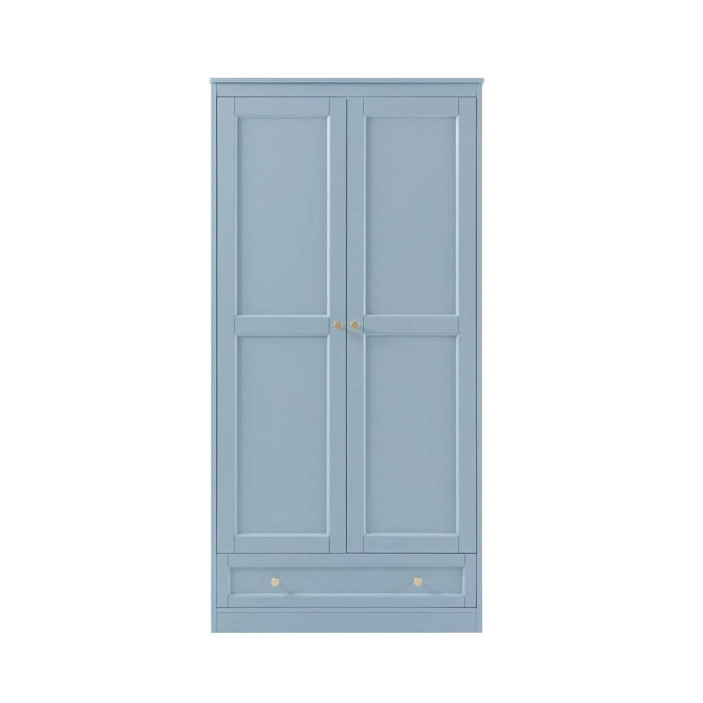 Dusklia - Ruby 2 Door Wardrobe with Drawer - Sky Blue