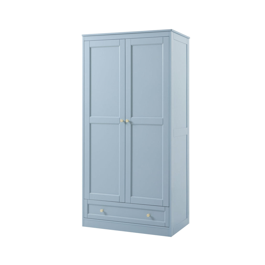 Dusklia - Ruby 2 Door Wardrobe with Drawer - Sky Blue