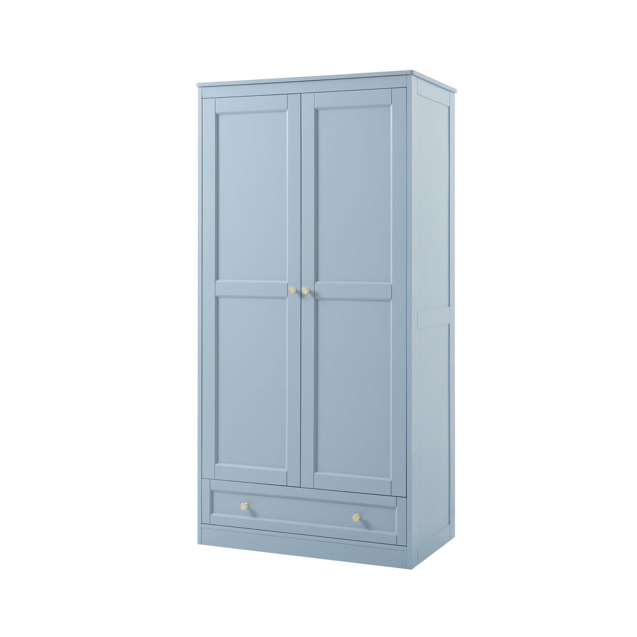 Dusklia - Ruby 2 Door Wardrobe with Drawer - Sky Blue