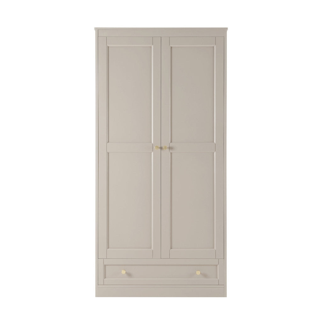 Dusklia - Ruby 2 Door Wardrobe with Drawer - Taupe