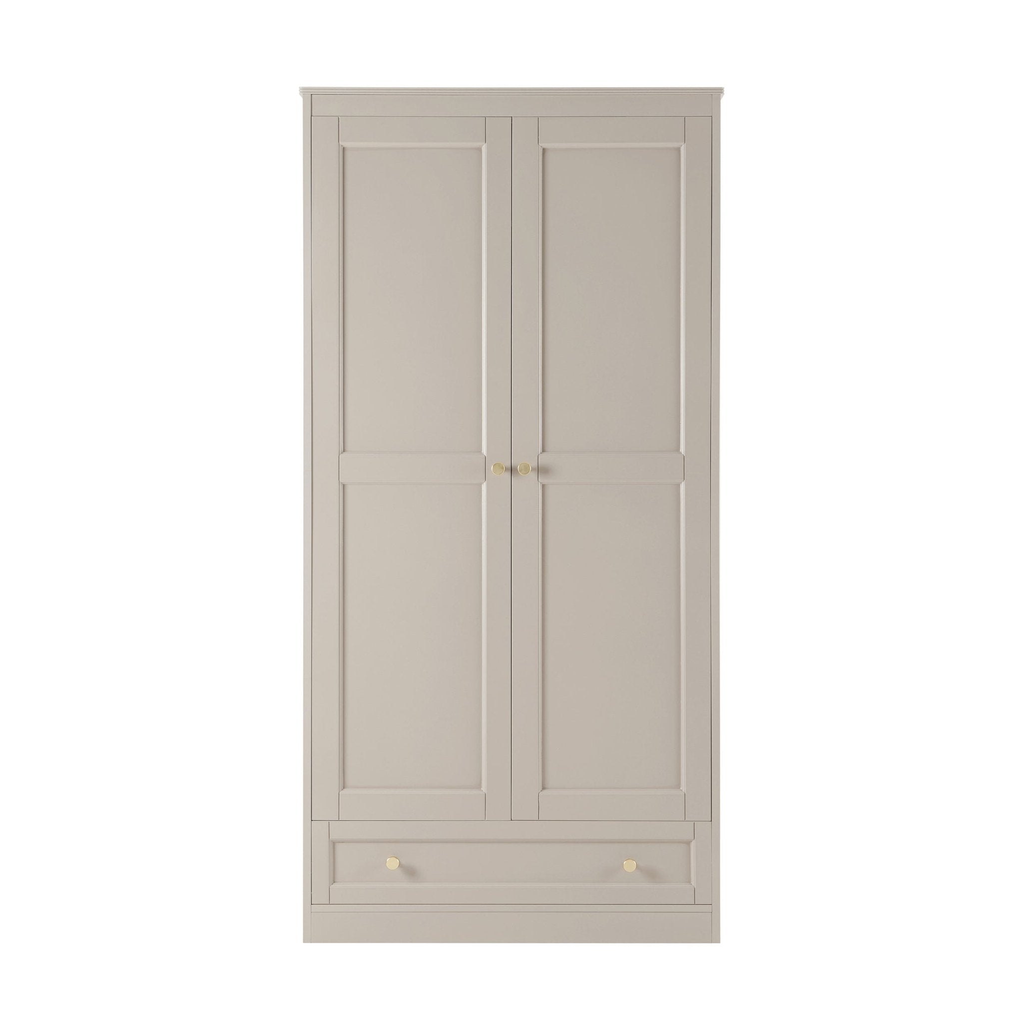 Dusklia - Ruby 2 Door Wardrobe with Drawer - Taupe