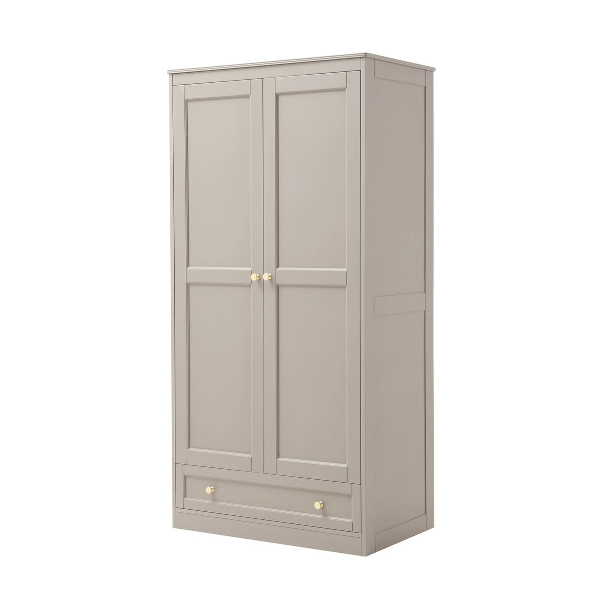 Dusklia - Ruby 2 Door Wardrobe with Drawer - Taupe