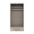 Dusklia - Ruby 2 Door Wardrobe with Drawer - Taupe