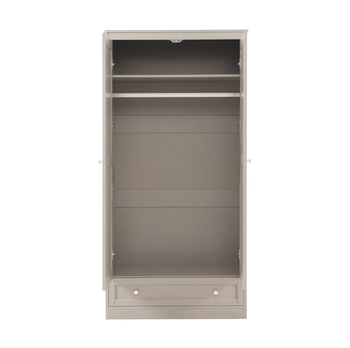 Dusklia - Ruby 2 Door Wardrobe with Drawer - Taupe