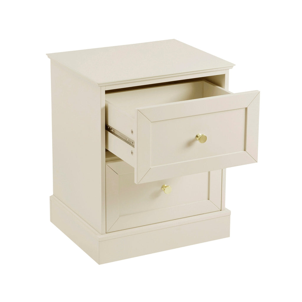Dusklia - Ruby 2 Drawer Bedside Table - Cream