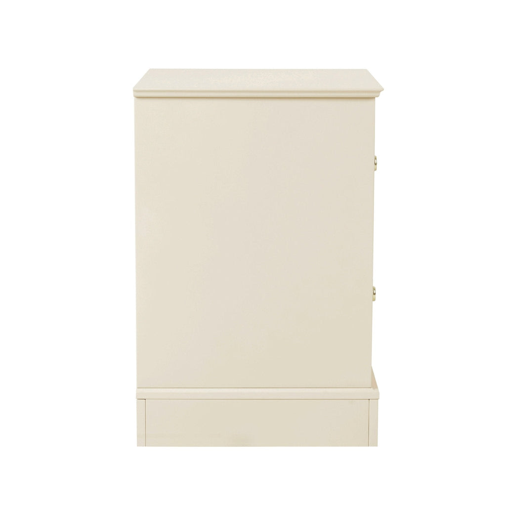 Dusklia - Ruby 2 Drawer Bedside Table - Cream