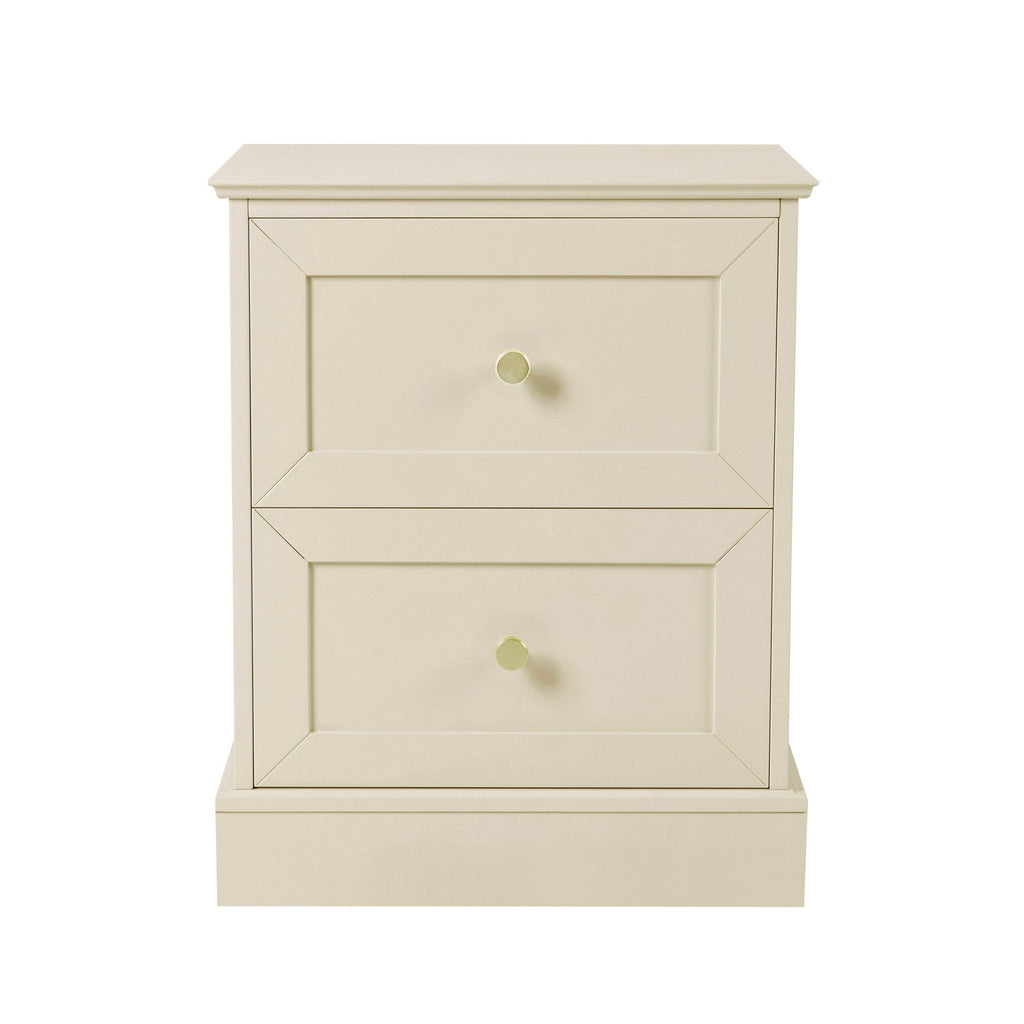 Dusklia - Ruby 2 Drawer Bedside Table - Cream