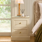Dusklia - Ruby 2 Drawer Bedside Table - Cream