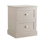 Dusklia - Ruby 2 Drawer Bedside Table - Taupe