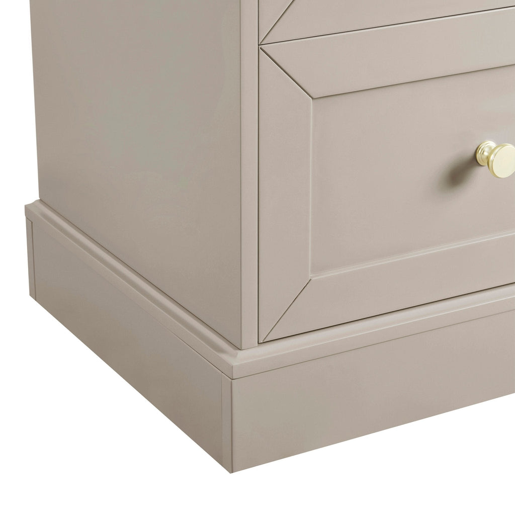 Dusklia - Ruby 2 Drawer Bedside Table - Taupe