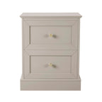 Dusklia - Ruby 2 Drawer Bedside Table - Taupe