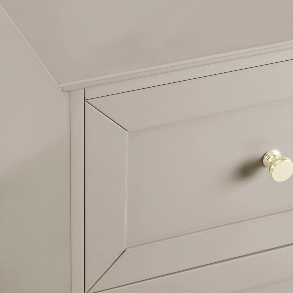 Dusklia - Ruby 2 Drawer Bedside Table - Taupe