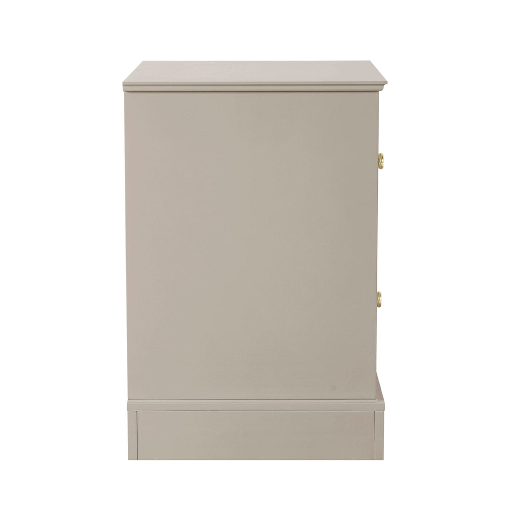 Dusklia - Ruby 2 Drawer Bedside Table - Taupe