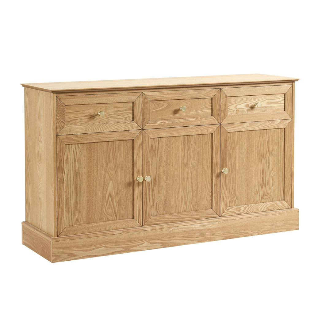 Dusklia - Ruby 3 Door Sideboard with Drawers - Light Wood