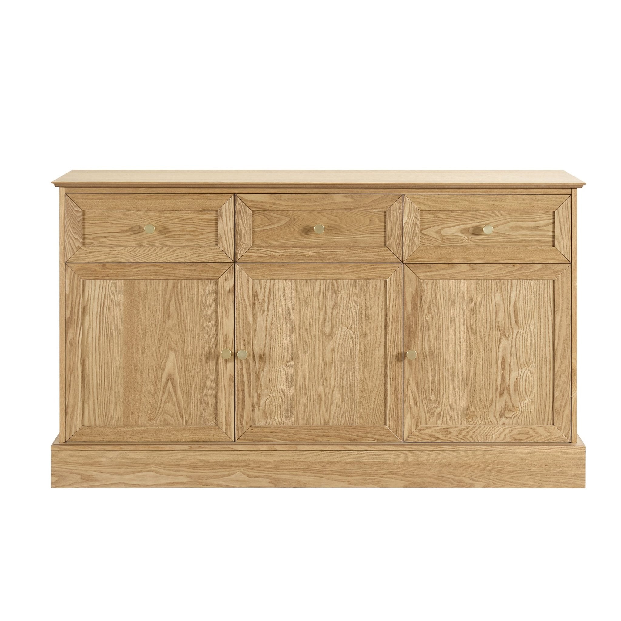 Dusklia - Ruby 3 Door Sideboard with Drawers - Light Wood