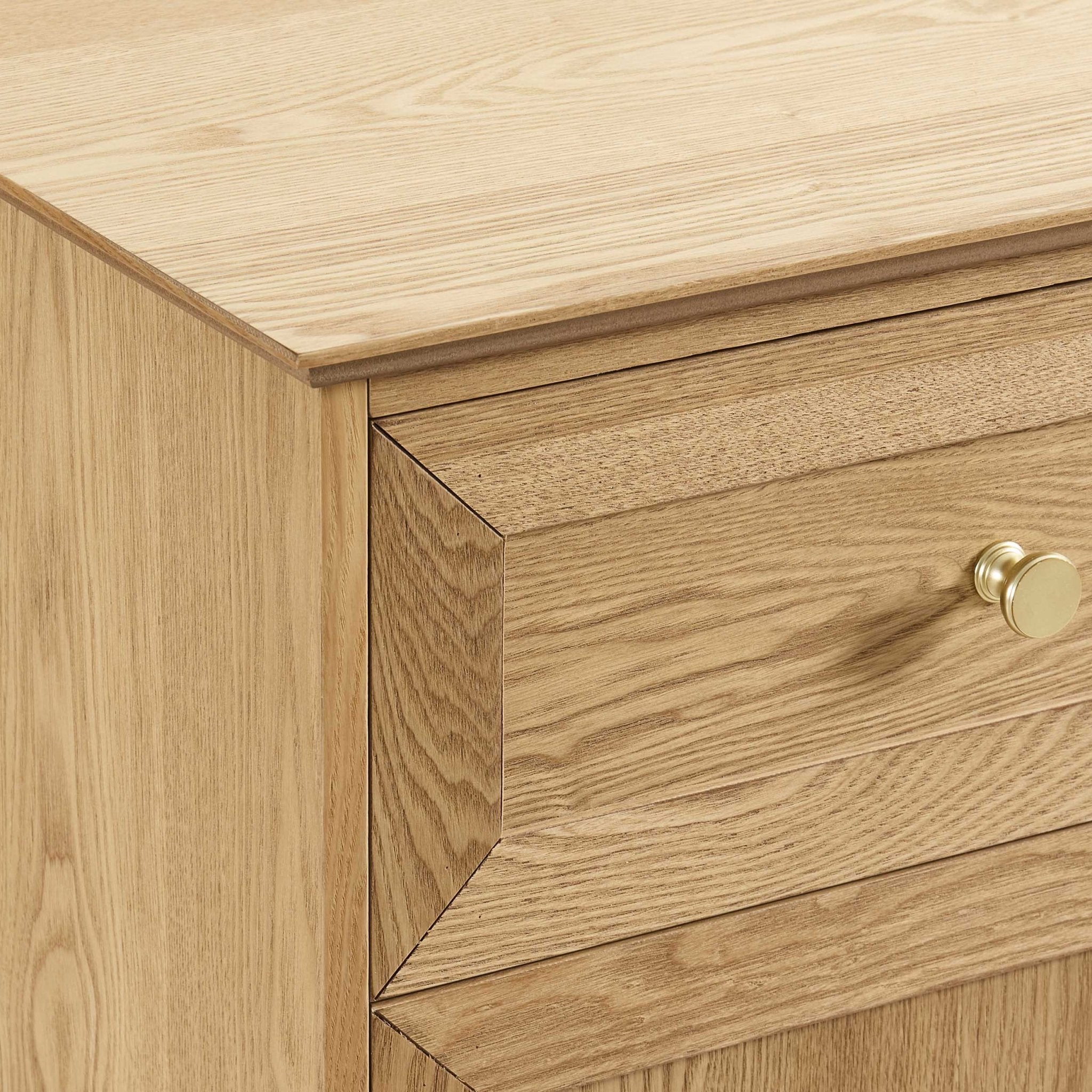 Dusklia - Ruby 3 Door Sideboard with Drawers - Light Wood