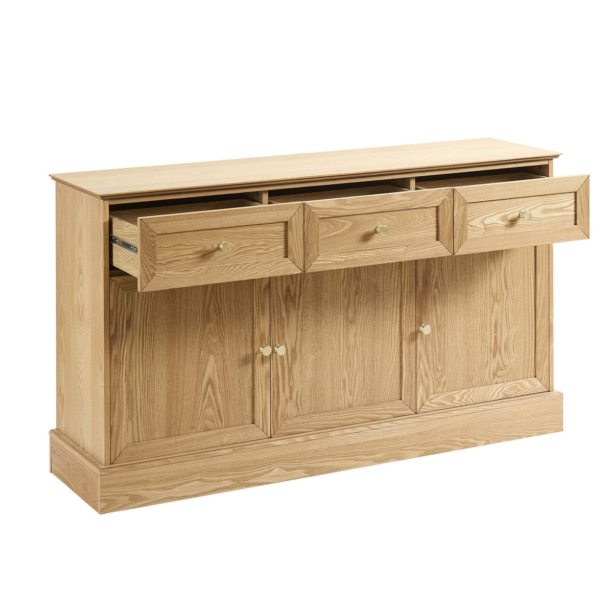 Dusklia - Ruby 3 Door Sideboard with Drawers - Light Wood