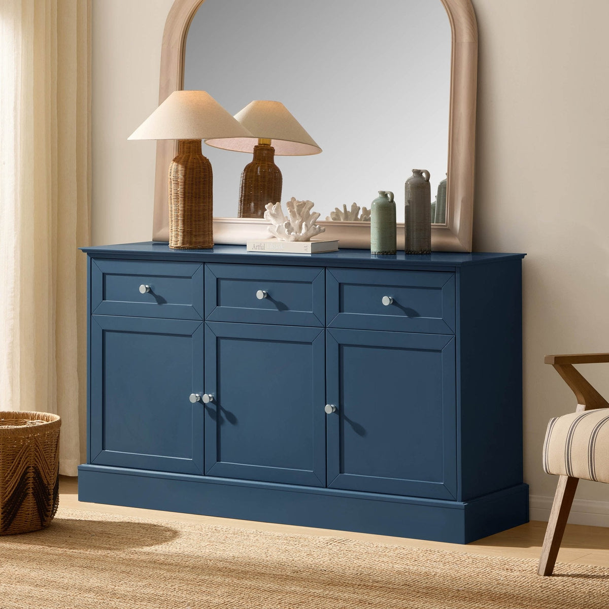 Dusklia - Ruby 3 Door Sideboard with Drawers - Teal