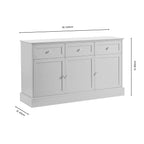 Dusklia - Ruby 3 Door Sideboard with Drawers - Taupe