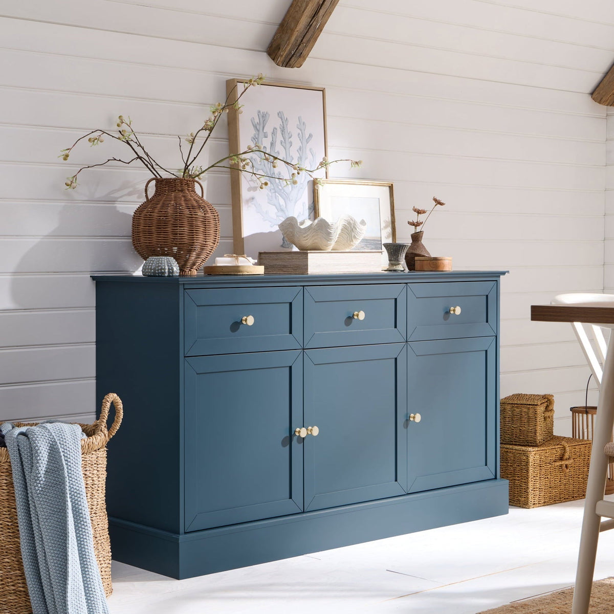 Dusklia - Ruby 3 Door Sideboard with Drawers - Teal