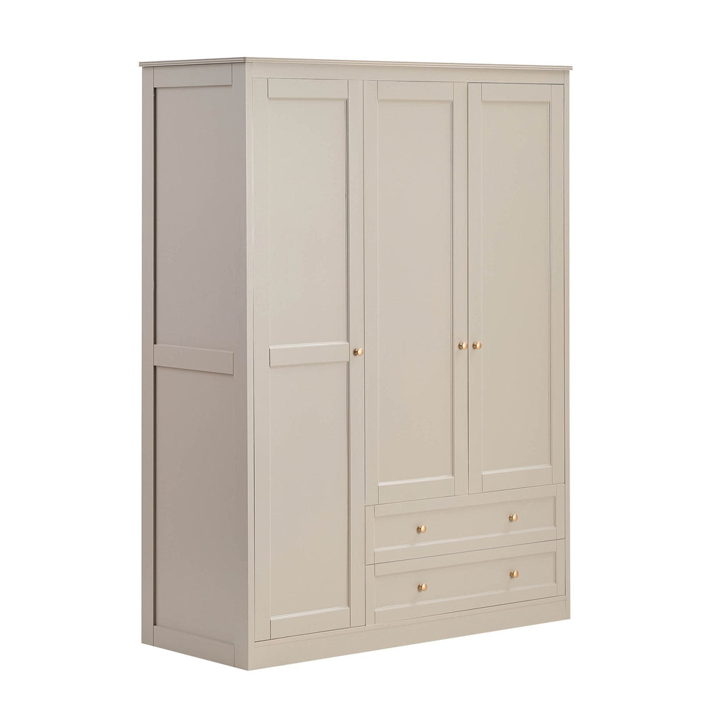 Dusklia - Ruby 3 Door Wardrobe with Drawers - Taupe
