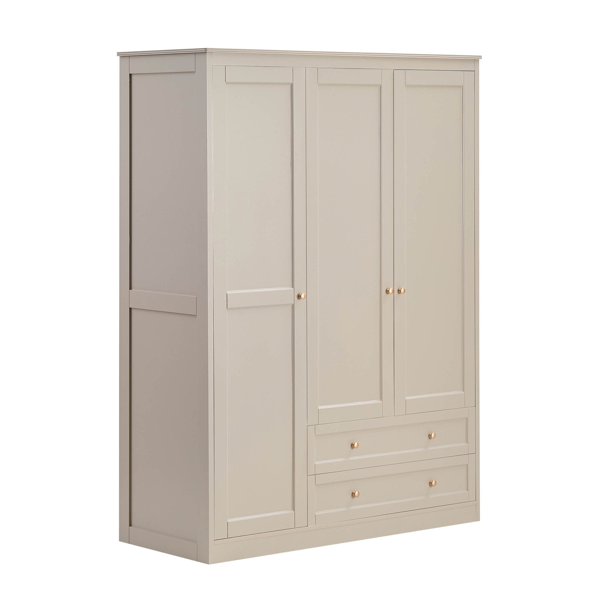 Dusklia - Ruby 3 Door Wardrobe with Drawers - Taupe