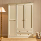 Dusklia - Ruby 3 Door Wardrobe with Drawers - Cream
